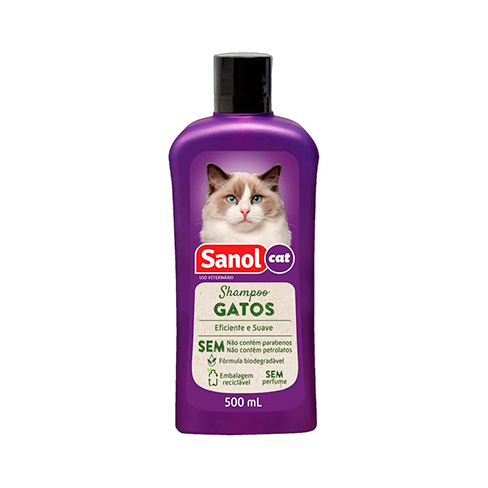 Shampoo Sanol Vet Gatos – 500 ml