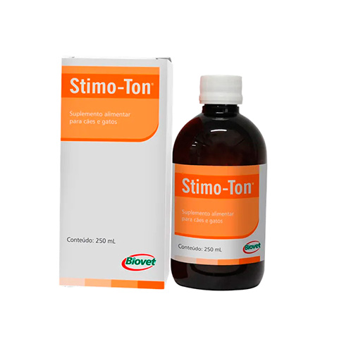 Stimo-ton 125ml suplemento vitamínico e aminoácidos alimentar biovet